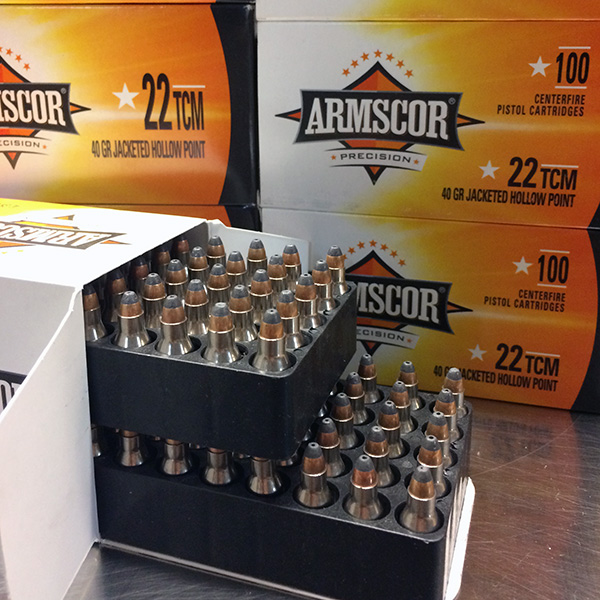 Armscor Precision 22 TCM 40 gr. JHP 1200 rnd/case
